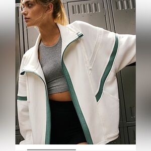 Free‎ People White and Green Jacket